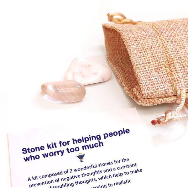 Stone kit for helping people who worry too much